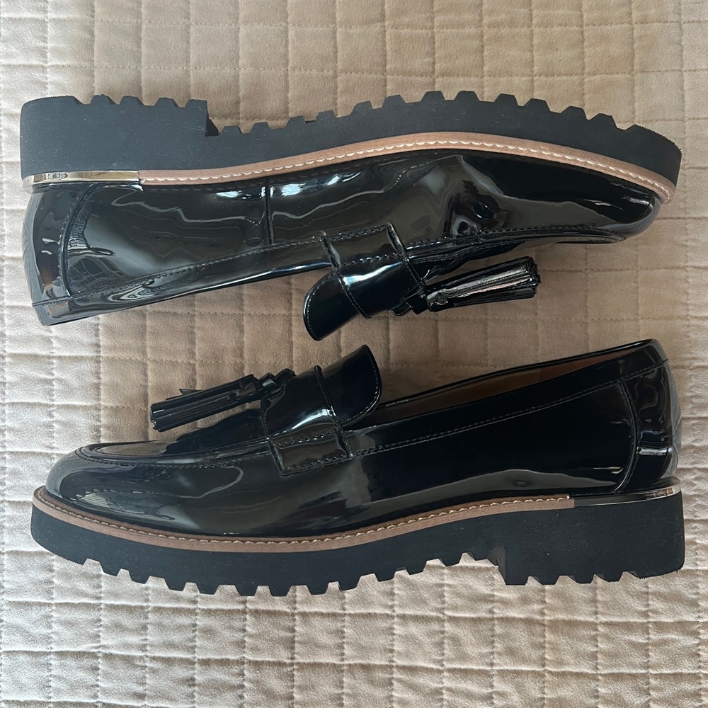Franco Sarto Carolynn Women’s Size 10 Lug Sole Black Loafers